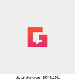 Letter G Chat Logo Template Vector Design