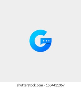 Letter G Chat Logo Template Vector Design