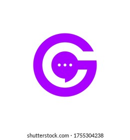 Letter G Chat Logo Template