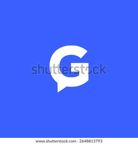 letter G chat message app logo vector illustration template design