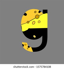 letter g cheese simple design logo