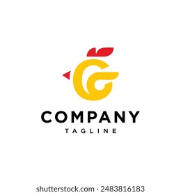 LEtter G chicken logo icon vector template.eps