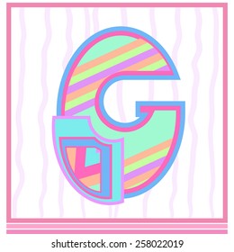 The letter "G" in the children's style