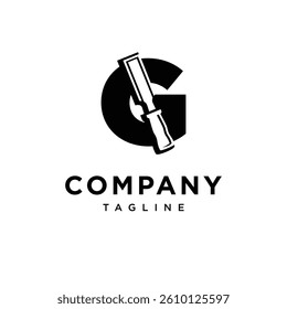 Letter G Chisel Logo Icon Vector