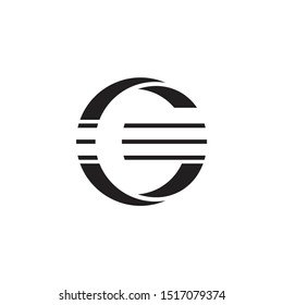 letter g circle 3d ring circle logo vector