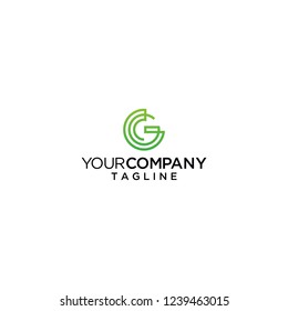 letter G circle logo vector icon