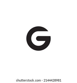 Letter G circle simple symbol logo vector