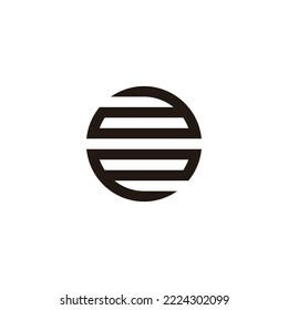 Letter a and g circle, stripe geometric symbol simple logo vector