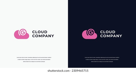 letter G cloud icon logo design