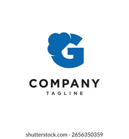 Letra G Vector de icono de logotipo de nube