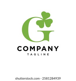 Letter G Clover Leaf Logo Icon Vector