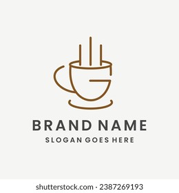 Letter G coffe logo template vector illustration design