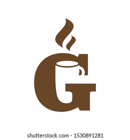 Letter G Coffee Shop and Cafe Restaurant Logo Vector Design