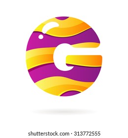 Letter G color sign. Vector design template element for your application or company