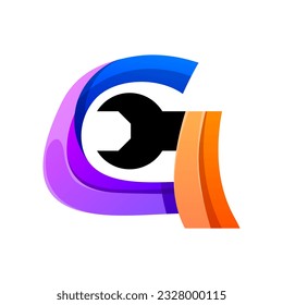 letter g colorful icon logo design 
