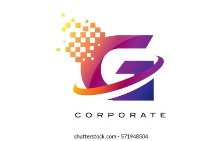 Letter G Colourful Logo Rainbow G Stock Vector (Royalty Free) 571948504