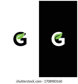 Logotipo de la hoja combinada de letra G