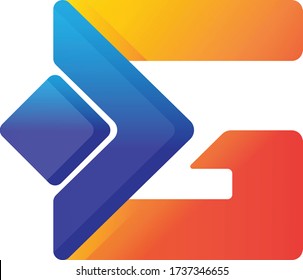 Letter G combine with arrow