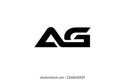 Letter A G connecting simple modern