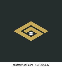 letter G, construction and building logo vector.