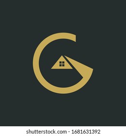 letter G, construction and building logo vector.