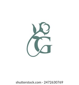 Letter G cotton logo icon vector template.eps
