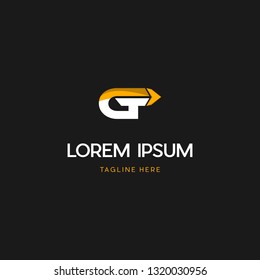Letter G Creative Arrow Vector Logo Design