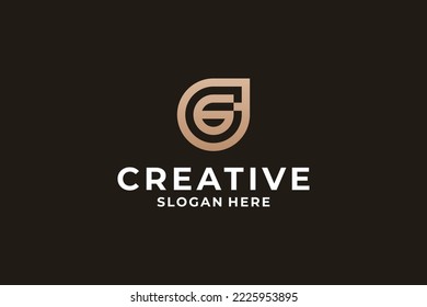 Letter G mit kreativem Kombinationslogo-Design.