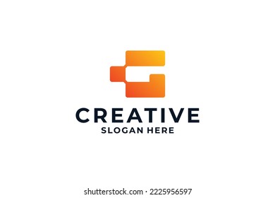 Letter G with creative combination logo design.