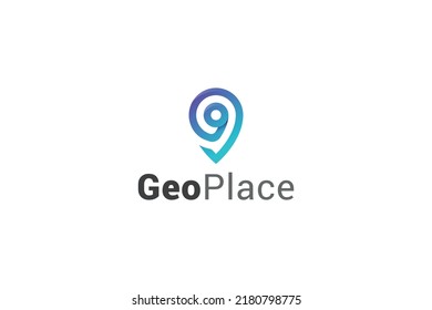 Letter g creative location indicator logo