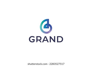 Letter G creative modern gradient colour aesthetic logo