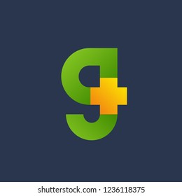 Letter G cross plus logo icon design template elements