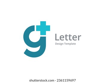 Letter G cross plus medical logo icon design template elements