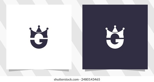 Letter g with crown logo design