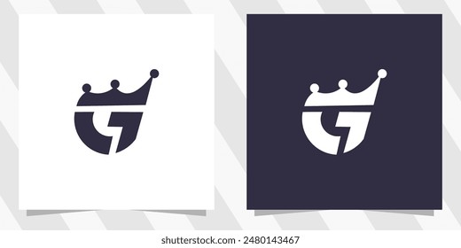 Letter g with crown logo design