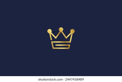 letter g with crown logo icon design vector design template inspiration