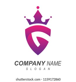 letter g with crown logo template