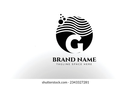 Letter G curve shape logo design templates