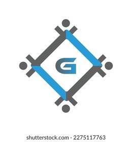 letter g cut vector logo design template tech bitcoin