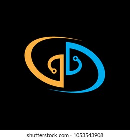letter G and D digital logo