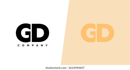 Letter G and D, GD logo design template. Minimal monogram initial based logotype.