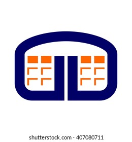 letter G and D logo vector.