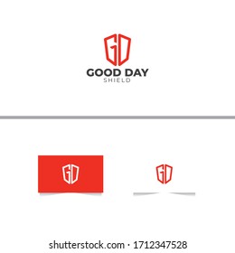 Letter G and D Shield Logo Design Template