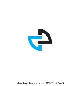 letter G and D simple vector logo symbol