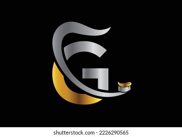 Letter G Dental Logo Design Template Inspiration With Tooth Brush Symbol, Vector Illustration.