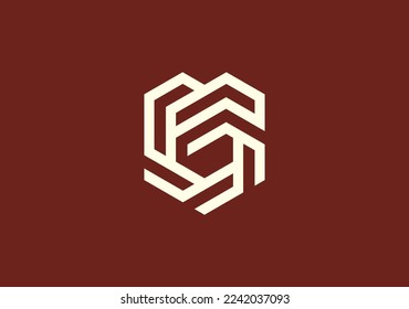 Letter G design based on line design concept