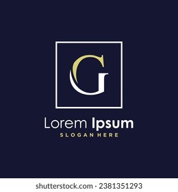 Letter G design with creative element idea concept