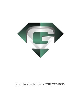 letter G diamond logo elegant design, diamond icon template, suitable for your company