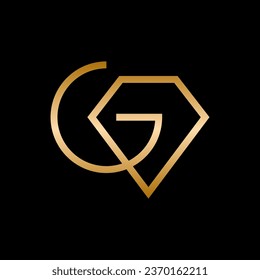 Letter G diamond luxury minimalist logo design