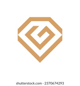 Letter G diamond simple creative logo